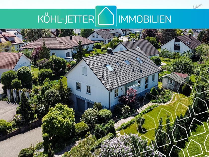 Traumhaftes, sonniges Einfamilienhaus mit großem Grundstück in beliebter Lage von Rosenfeld! - Luftansicht