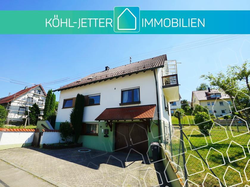 Traumhaftes, sonniges Einfamilienhaus mit großem Grundstück in ruhiger Lage von Geislingen! - Frontansicht