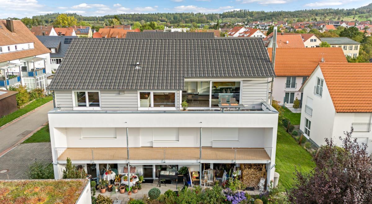 Exklusive, moderne Penthouse-Wohnung mit beeindruckender Raumhöhe in Balingen-Frommern! - Luftansicht