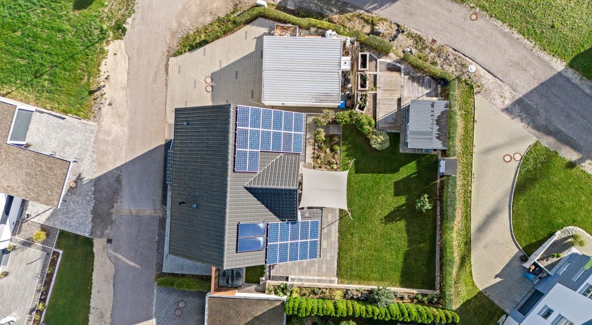 Modernes, sonniges Einfamilienhaus mit Doppelgarage in ruhiger Wohnlage von Dormettingen! - Luftbild