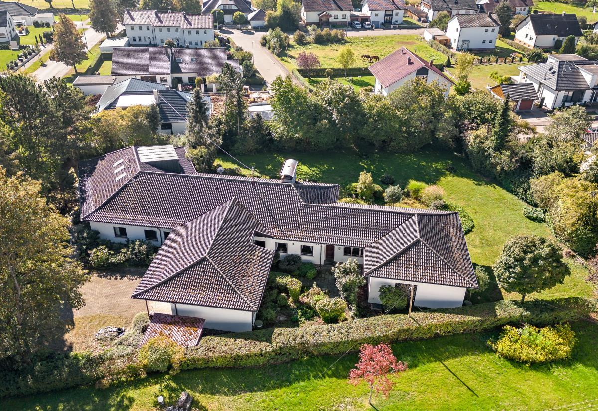 Exklusives, repräsentatives Anwesen mit parkähnlichem Grundstück in Winterlingen! - Luftbild